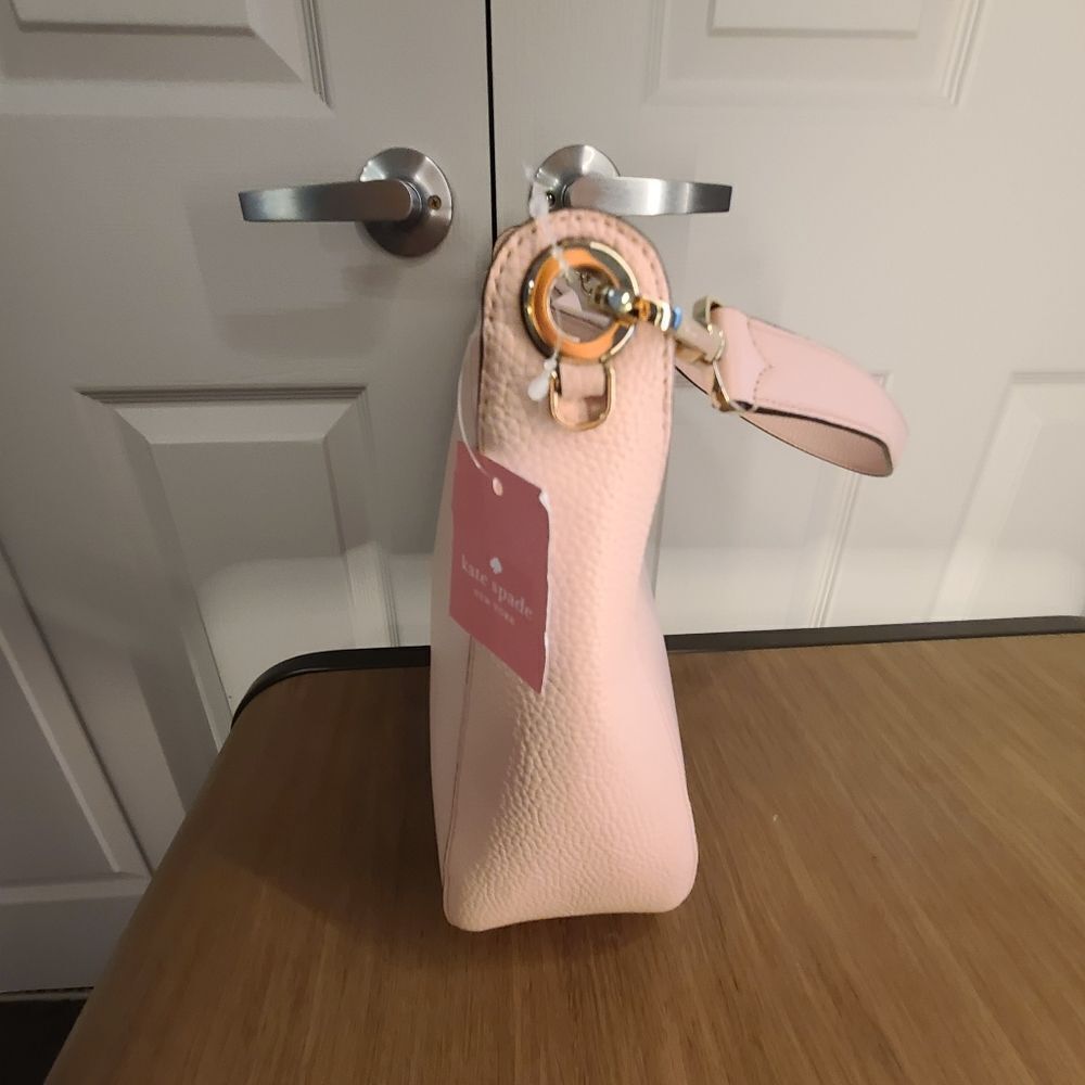 Kate Spade Lexy Shoulder Bag Rose Smoke Light Pink Leather Large Hobo K4659 NWT - Picture 4 of 9
